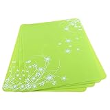 Rutschfeste Silikon-Küchen-Tischsets in Lebensmittelqualität, spülmaschinenfeste Küchen-Tischsets, Tischmatte, Antihaft für Küchenbackmatten Langlebig(Green 4 pack)