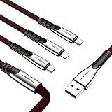 Multi USB Kabel, DOUMI 3 in 1 Universal ladekabel Nylon Mehrfach Ladekabel Micro USB Typ C für Android Galaxy S10 S9 S8 A5 J5, Huawei P30 P20, Honor, Oneplus, Sony, LG, Kindle, Echo Dot 1.2M
