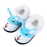 ASHION Kinder Hausschuhe Mädchen Pantoffeln Plüsch Jungen Baumwolle Pantoffeln Kinder Wärme Weiche Hausschuhe, 32/33EU, B