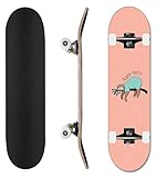 Komplette Ahorn Skateboard Sport Skill Skateboard, Ahorn Skateboard mit ABEC-11 eignet Sich für Anfänger und Fachleute (YX-C1)-F