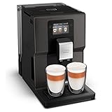 Krups Kaffeevollautomat EA872B Intuition Preference, mit Smartphone-ähnlichem 3,5'-Farb-Touchscreen; Intuitive farbige Lichtanzeigen; 11 personalisierbare Getränk