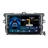 Daomen 9'' Android 11 Autoradio mit Navi Bluetooth Touchscreen, Für Toyota Corolla 10 E140 E150 2006-2013 Unterstützt 5G WiFi GPS Navigation RDS FM AM DSP/Lenkradsteuerung/Carplay Auto,K300