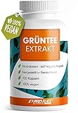 Grüner Tee Extrakt 120 Kapseln - 1333 mg pro Tag, davon 600 mg EGCG - ergänzt mit Schwarzer Pfeffer Extrakt - Hohe Bioverfügbarkeit - 98% bioaktive Polyphenole - 100% vegan - Made in Germany