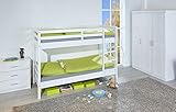 PKline Ancki Landhaus 90x200 Etagenbett weiß Doppelstockbett Doppelbett Kinderbett B