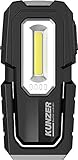 KUNZER PLI-5 COB-Arbeitslampe – COB-Technik Werkstatt-Taschen-Leuchte - 250lm Lichtstärke und 9h Leuchtdauer - UV-L