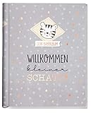 Häfft Babyalbum für Mädchen und Jungen [Dotty Tiger] Willkommen kleiner Schatz! Liebevoll & witzig gestaltetes Babybuch für Schwangerschaft und das erste Jahr | nachhaltig & k