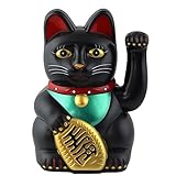 Superfreak Glückskatze - Maneki-Neko - Winkekatze - 13 cm - schw