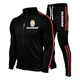 JesUsAvila Herren Trainingsanzug Einstellen Fitnessstudio Gǎlǎtǎsǎrǎy Joggen Böden Beiläufig Voll Postleitzahl Jogger Sport Trainingsanzug Mit Taschen Sport/black/L