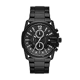 Diesel Herrenuhr Master Chief Chrono 3-Zeiger-Werk Edelstahl schwarz, DZ4180