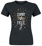 Harry Potter Dobby is Free Frauen T-Shirt schwarz XL 100% Baumwolle Fan-Merch, F