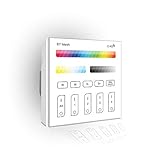 Smart Panel RF Remote Controller Touch-Schalter Fernbedienung Dimmer 230V 4-Zonen RGB + CCT für RGBCCT LED Streifen RGBCCT Birne Downlig