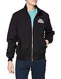 Lonsdale Herren Slim Fit Harrington Jacke, Schwarz, L EU