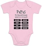 Shirtgeil Lustiges Geschenk Vater - Papas Problemlösung Baby Body Kurzarm-Body 3-6 Monate R