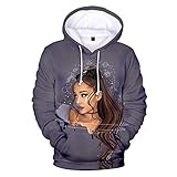 MissAc Frauen Hoodie Lockerer Lässiger Pullover Ariana Grande 3D Gedruckter Hoodie Mädchen Süßes Langarm Sw