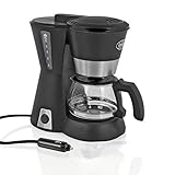 Camp4 Kaffeemaschine 12 Volt, 170W, 600ml, schwarz für Camping, Auto, B