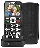 GSM Mobiltelefon Seniorenhandy mit großen Tasten, Easyfone Prime-A6 Großtastenhandy mit SOS Notruftaste und Ladestation (Schwarz)