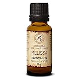 Zitronenmelissenöl 100% Naturreines Ätherisches 20ml - Natürliche Zitronenmelisse Öl - Mellissa Indicum - Indien - Melisse Öl für Aromatherapie - Aroma Diffuser - Duftlampe - Zitronenmelissen Ö
