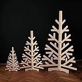 Modern Hölzerner Weihnachtsbaum, Christbaum, Öko-Weihnachtsbaum, Weihnachtsbaum aus Sperrholz, Christmas Decorations, Advent Weihnachten 2021 (Large 150 cm)