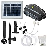 SOLAR TEICHBELÜFTER mit Li-Ion-Akku SOLAR-TEICHPUMPE SAUERSTOFFPUMPE LUFTPUMPE GARTENTEICH WASSER GARTENBRUNNEN SPRINGBRUNNEN TEICHBELÜFTER-SET (OXYGEN-4 2,5 Watt)