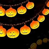 Halloween lichterkette,3M 20 LEDs Halloween kürbis Licht,Halloween LED Ghost Licht,Halloween deko Lichterkette,Halloween deko kürbis,Halloween Dekoration,für Häuser Indoor Outdoor Halloween Party dek