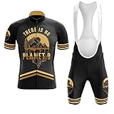 Männer Fahrradkleidung Set Atmungsaktive Radtrikots Road Bicycle Shirts Kit, Schnell Trockener Volle Reißverschluss Reiten Kleidung,E,3XL