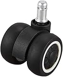 Lenkrollen, 5PCS Set Räder Hartholzböden 2 Zoll Bürostuhl Stumm Ersatzrolle für Gaming Stuhl Mobile Komp