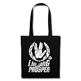 Spreadshirt Star Trek Discovery LLAP Vulkanier Stoffbeutel, Schw