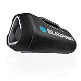 Blaupunkt BT 1000 Kompaktanlage mit Bluetooth, Ghettoblaster mit USB Musik-Wiedergabe, Party-Lautsprecher mit Akku, Aux In und Powerbank, Musikbox in schw