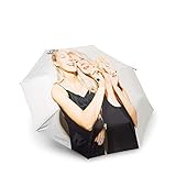 Jewelora Regenschirm Personalisierter Foto Regenschirm - Taschenschirme bis 140 km/h Damen Schirm mit Auf-Zu-Automatik - windsicherer Taschenschirm, Etui und Teflon-Beschichtung