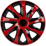 NRM KO237 Radzierblende Draco CS, Schwarz/Rot, 13 Zoll, 4er S