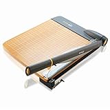 Westcott 15107 Hebelschneidemaschine TrimAir 15', 38 cm, mit Holzbasis, bis zu 30 Lagen 80gr. Pap