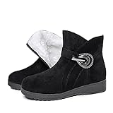 FUNPLUS Stiefeletten für Damen Stilvolle Warme Plüschstiefel Winter Lässige Anti-Rutsch-Kurzstiefel Damen Outdoor-S
