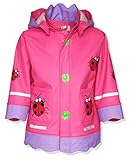 Playshoes Baby - Mädchen Regenbekleidung 408583 Regenmantel / Regenjacke Glückskäfer von Playshoes, Gr. 80, Rosa (900 original)