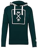 TOM TAILOR Denim Herren Sweatshirt mit Kapuze und Kordelzug, Grün (Green (10834)), L