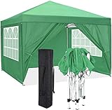 Pavillon mit wänden 3x3 Wasserdicht Outdoor Gartenunterstand Heavy Duty Baldachin Pavillon Z