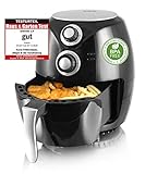 Emerio SmartFryer AirFryer Heißluftfritteuse Frittieren mit heißer Luft ohne zusätzliches Öl gesünderes Frittieren 3.6 Liter Volumen Cool Touch BPA frei schnelle Aufheizung 1450 Watt Gut mit 1,9