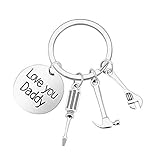 DECARETA Schlüsselanhänger Keychain Geschenk Vater Geburtstagsgeschenke für Papa Schlüsselhalter Anhänger Schmuck Papa Geschenke zum Geburtstag