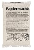 Glorex 6 0902 02 - Papiermaché elfenbein, Pappmaché im 200 g Beutel, papierähnliche Modelliermasse als klassischer Modellierwerkstoff, ideal zum Gestalten von Masken und R