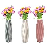 Allegorly Blumenvase Kunststoff Vase Moderne Dekorative Blumenvase Pampasgras Vase Küche Wohnzimmer Schlafzimmer Büro Hochzeit Tisch Deko Tischvasen Dekoflaschen Väschen Vasen Für Pampasg