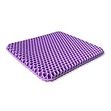 XLKJS Gelsitzkissen passen for Lange sitzende doppelt Dicke Gelsitzkissen mit Rutschfester Abdeckung Gelsitzkissen for den Druck atmungsaktiv (Color Name : 1000g Purple)