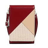 Kleine Handy Umhängetasche Damen Crossbody Handytasche Leder Handy Tasche zum Umhängen Schultertasche Geldbörse mit Verstellbarer Gurt Mini Phone Bag for iPhone 13/12 pro/12/11/XR, Handy bis zu 6.7'