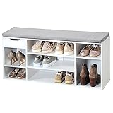 Kesper Schuhschrank, Weiß, B: 101 x H: 48 x T: 29