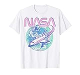 NASA Pastel Rocket Earth Logo T-S
