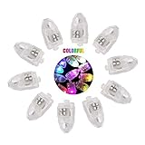 gotyou 50 Stück LED Buntes Ballonlicht,Runde Superbright Ballon Lichter,Bullet Laterne Licht,Mini Flash buntes Licht,Party Licht für Luftballons, Papierlaternen Dekor(Bunt)