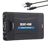 Amtake Scart auf HDMI Konverter, 1080P Scart auf HDMI Adapter für Smartphone zu HDTV STB PS3 Sky DVD Blu-ray