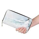 XYBHHXY RFID-Schutzbrieftasche Aus Leder, Kartenetui Mit Großer Kapazität, Handy-Clutch, Scheckheft-Multifunktionsbrieftasche Mit Reißverschluss, Anpassbar, Unisex