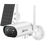 ANRAN Überwachungskamera Akku Aussen mit Solarpanel, 180 Grad Schwenkbare 1080P WLAN IP Kamera mit Handy App-Steuerung, PIR Bewegungsmelder, 2-Wege-Audio, 15M Nachtsicht, Inklusive 32GB Speicherk