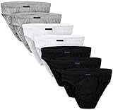 Brubaker 7er Pack Herren Slips Baumwoll Mix 3X Schwarz / 2X Weiss / 2X Grau Gr. L
