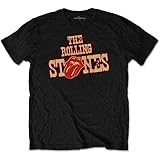 The Rolling Stones Herren Wild West Logo T-Shirt, Schwarz (Black Black), S