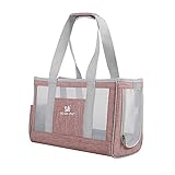 ZRSYH Haustiertragetasche Atmungsaktive Welpen-Umhängetasche Katzentrage Atmungsaktive Netztasche Haustiertasche Tragbare Umhängetasche Extra gepolsterte Taschen,